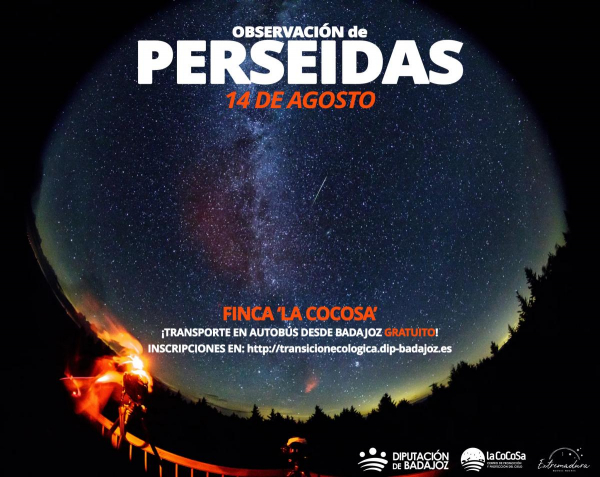 Imagen: El espectáculo de las Perseidas se podrá ver desde la Finca La Cocosa el próximo 14 de agosto